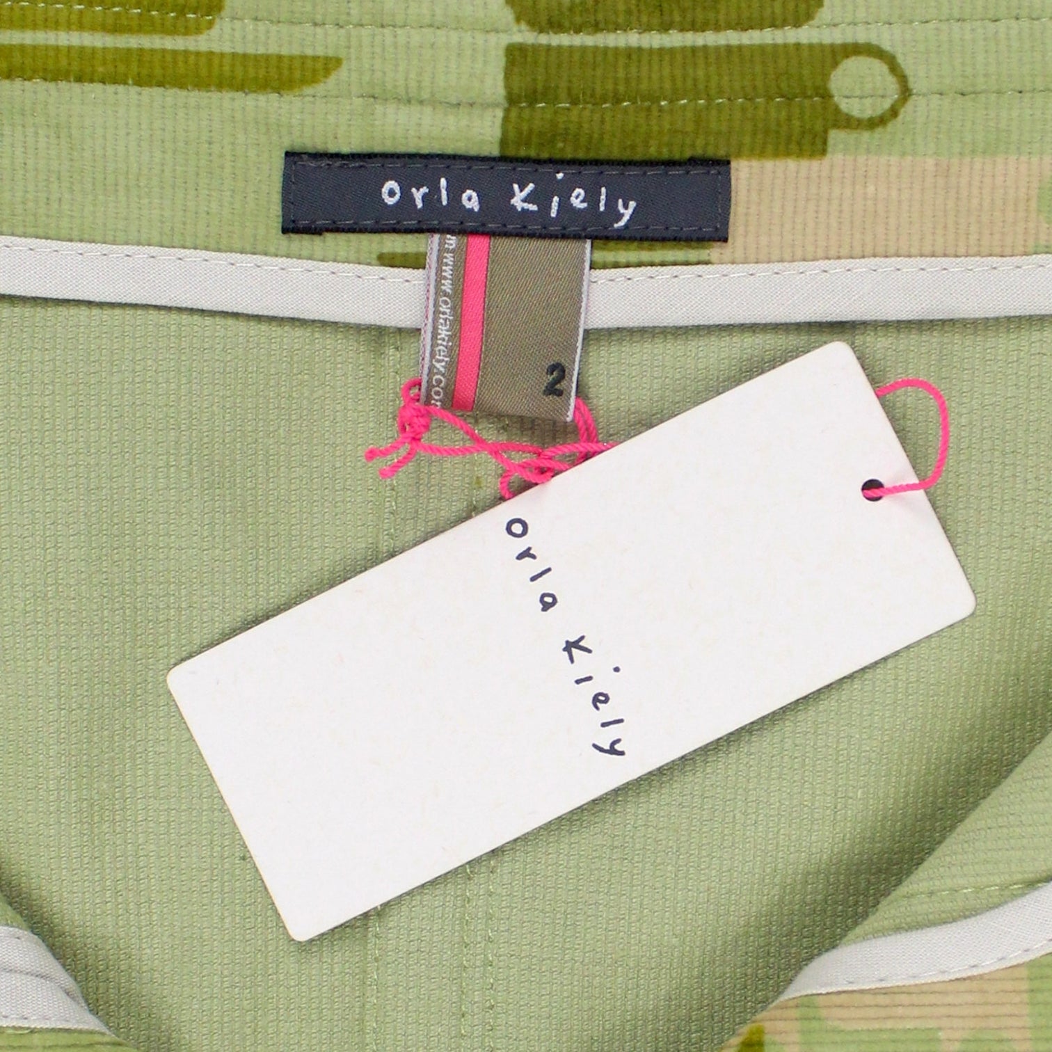 Orla Kiely Green Layered Cups Corduroy Mini Skirt