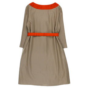 Orla Kiely Camel Gathered Tunic Dress