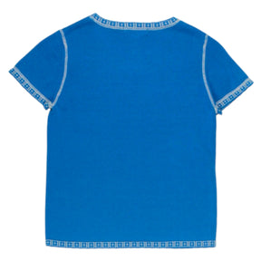 Orla Kiely Blue Short Sleeve Knit Top