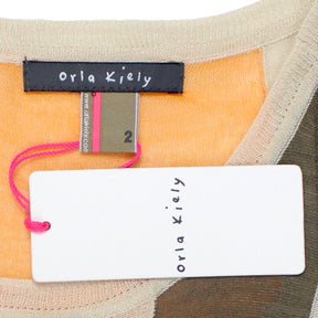 Orla Kiely Grey Fine Knit Silk Tank