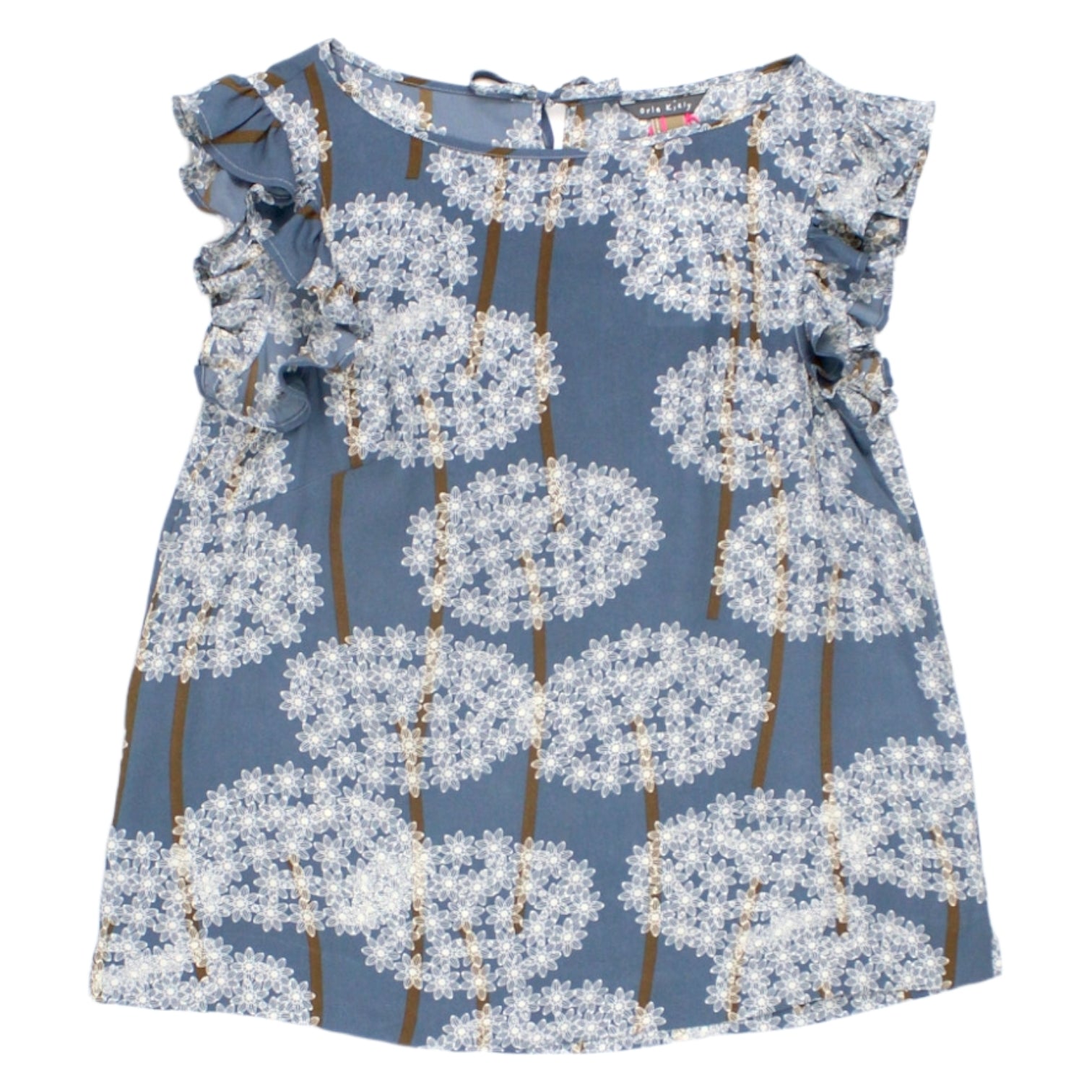 Orla Kiely Slate Floral Frill Top