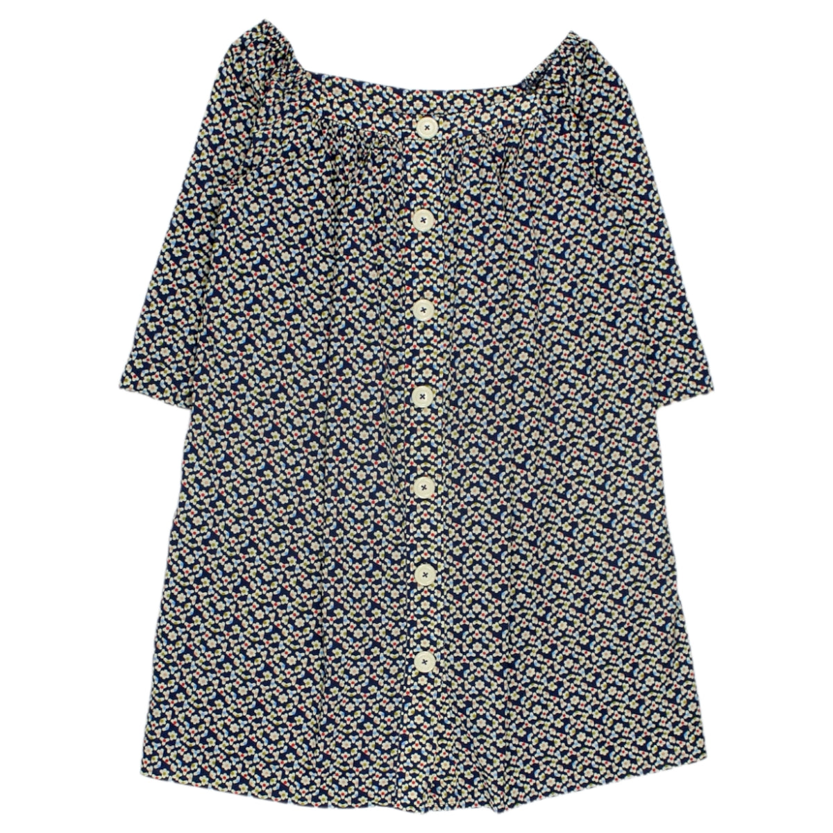 Orla Kiely Navy Floral Smock Dress