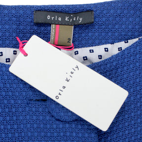 Orla Kiely Blue Weave Short Sleeve Coat