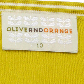 Olive & Orange Yellow Long Line Cardigan