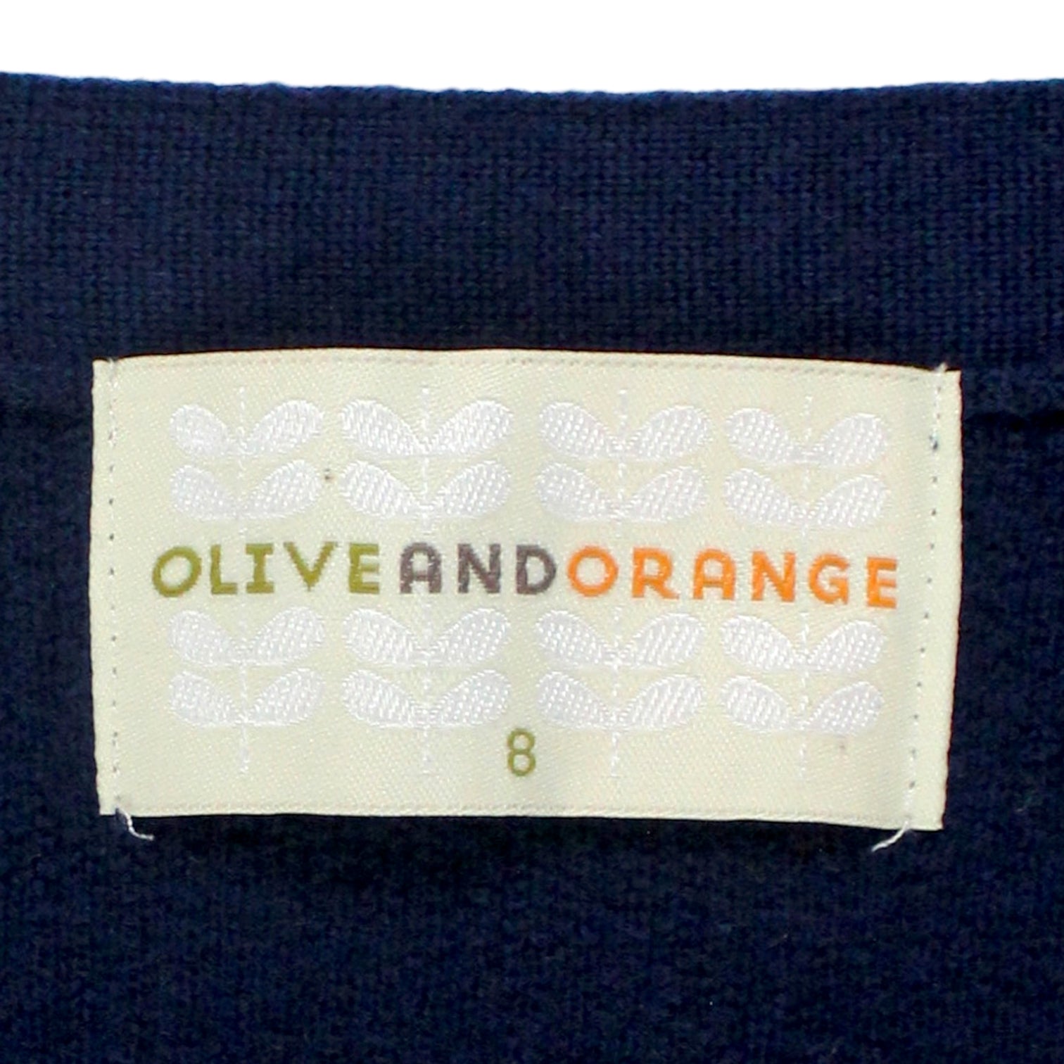 Olive & Orange Navy/Cream Cardigan