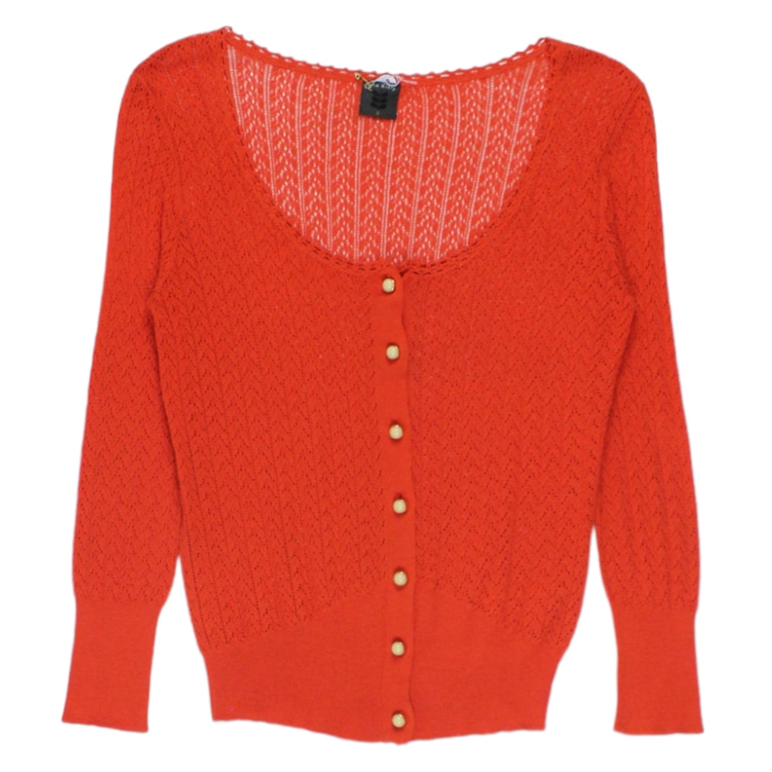 Orla Kiely Orange Lace Cardigan