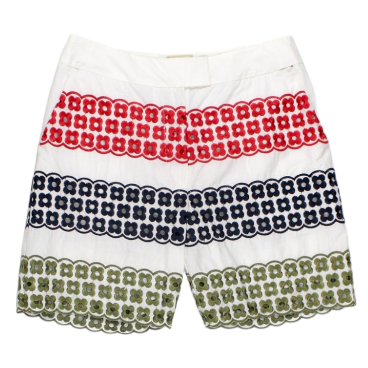 Orla Kiely White Stem Broderie Shorts