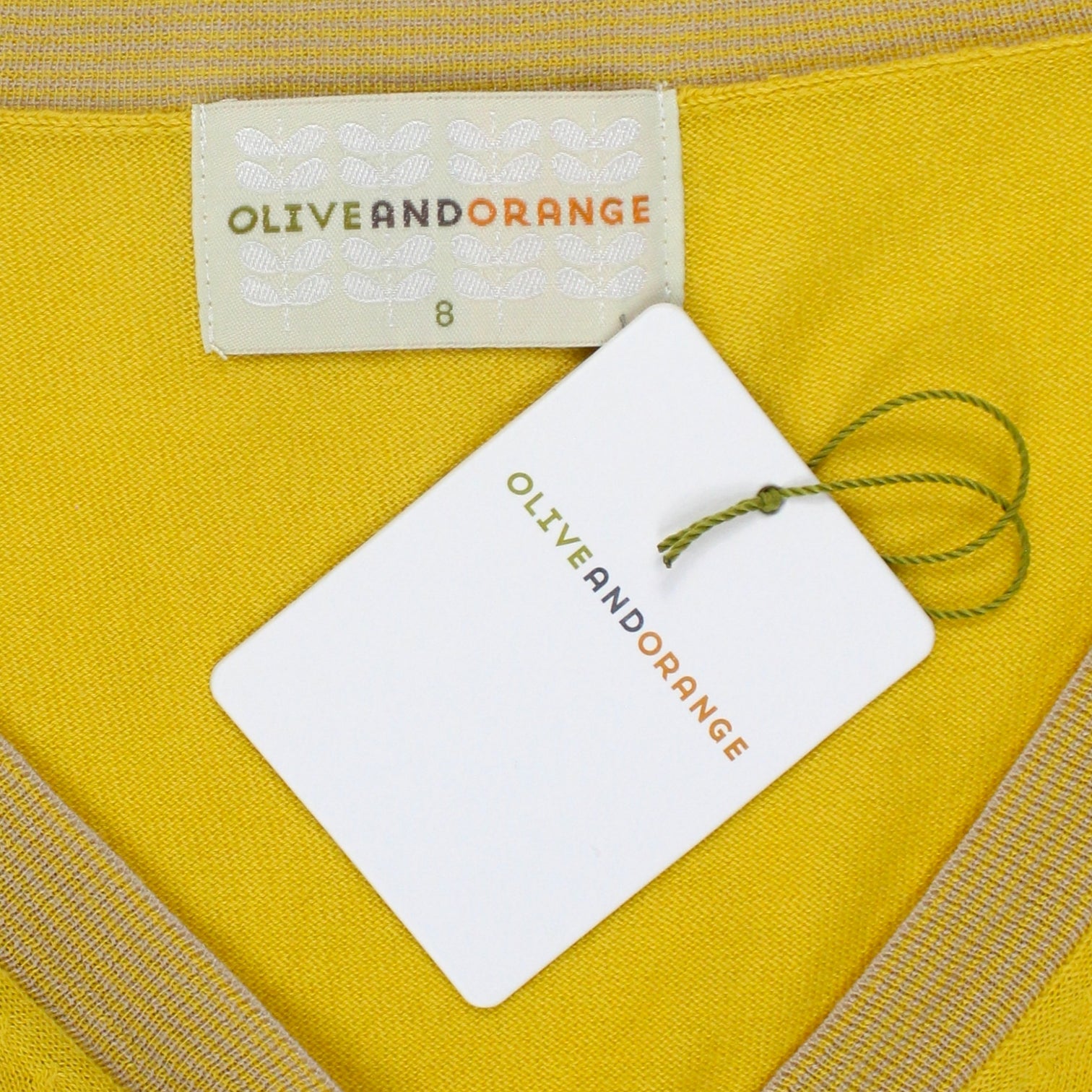 Olive & Orange Yellow/Brown Cardigan