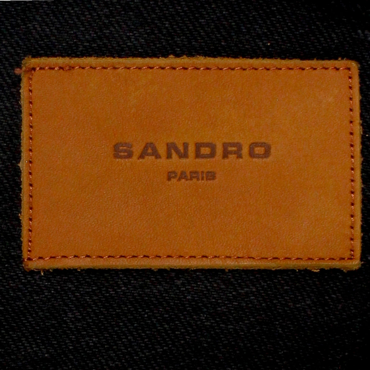 Sandro Black Logo Denim Jacket