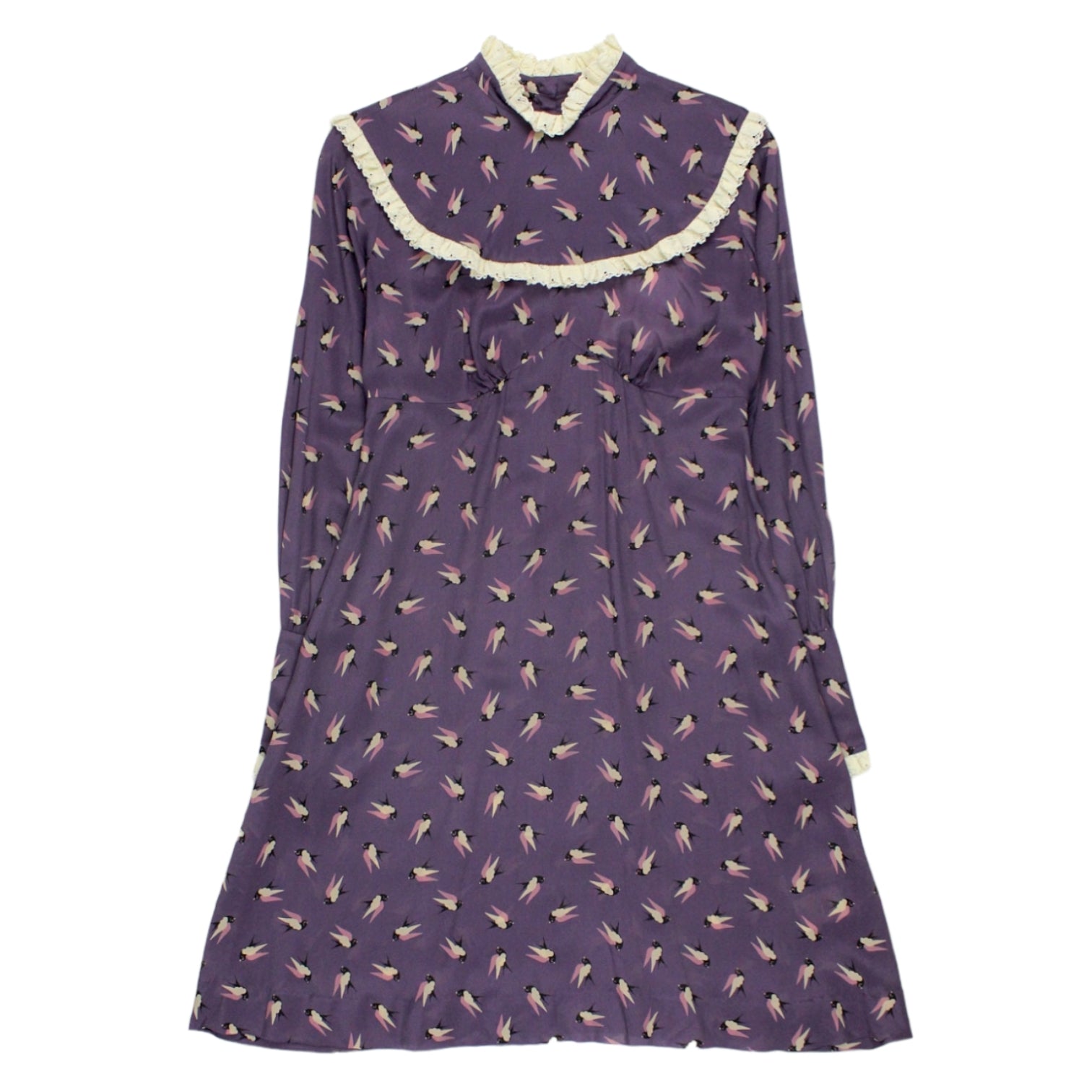 Orla Kiely Lilac Lace Yoke Dress