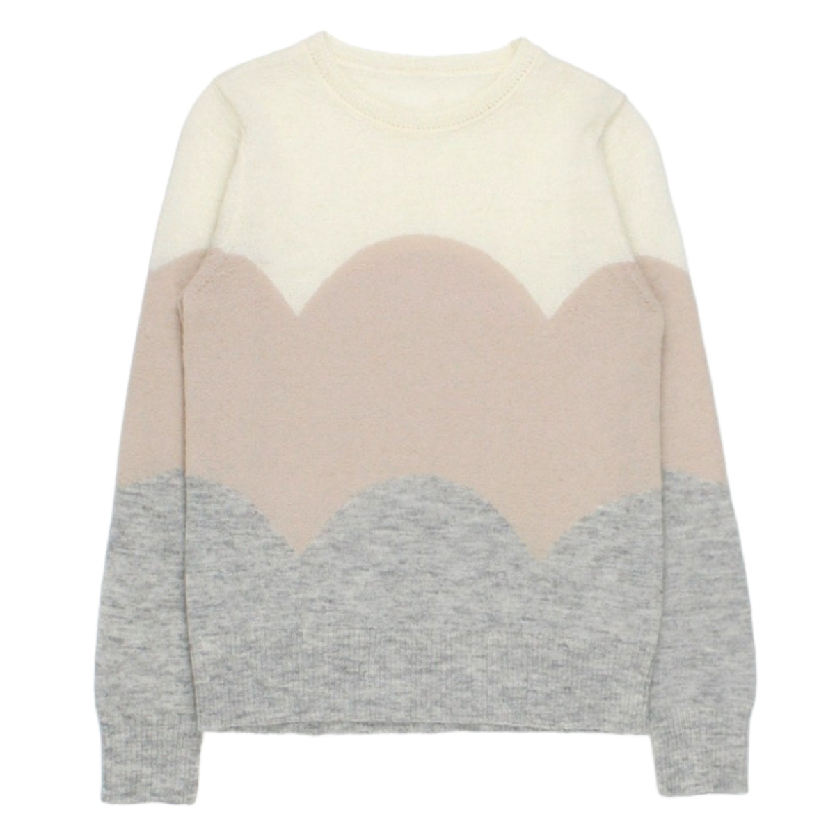 L'Orla Cream/Fawn/Grey Mohair Mix Sweater