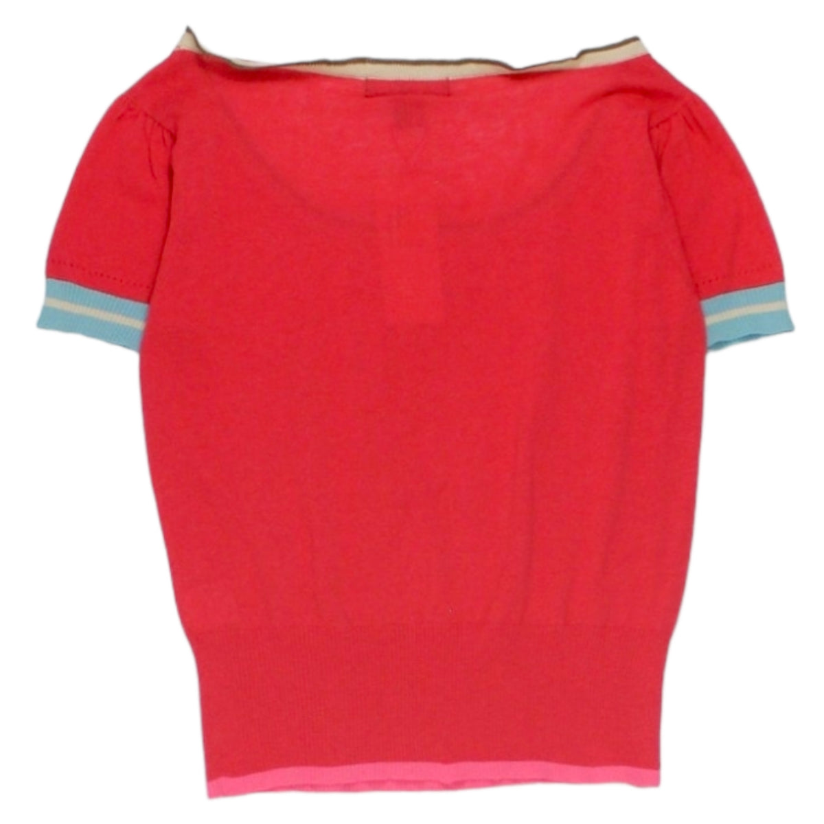 Orla Kiely Raspberry Pointelle Knit Top