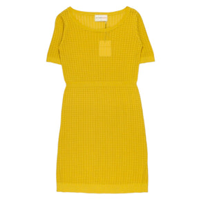 Olive & Orange Yellow Lace Knit Dress