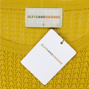 Olive & Orange Yellow Lace Knit Dress