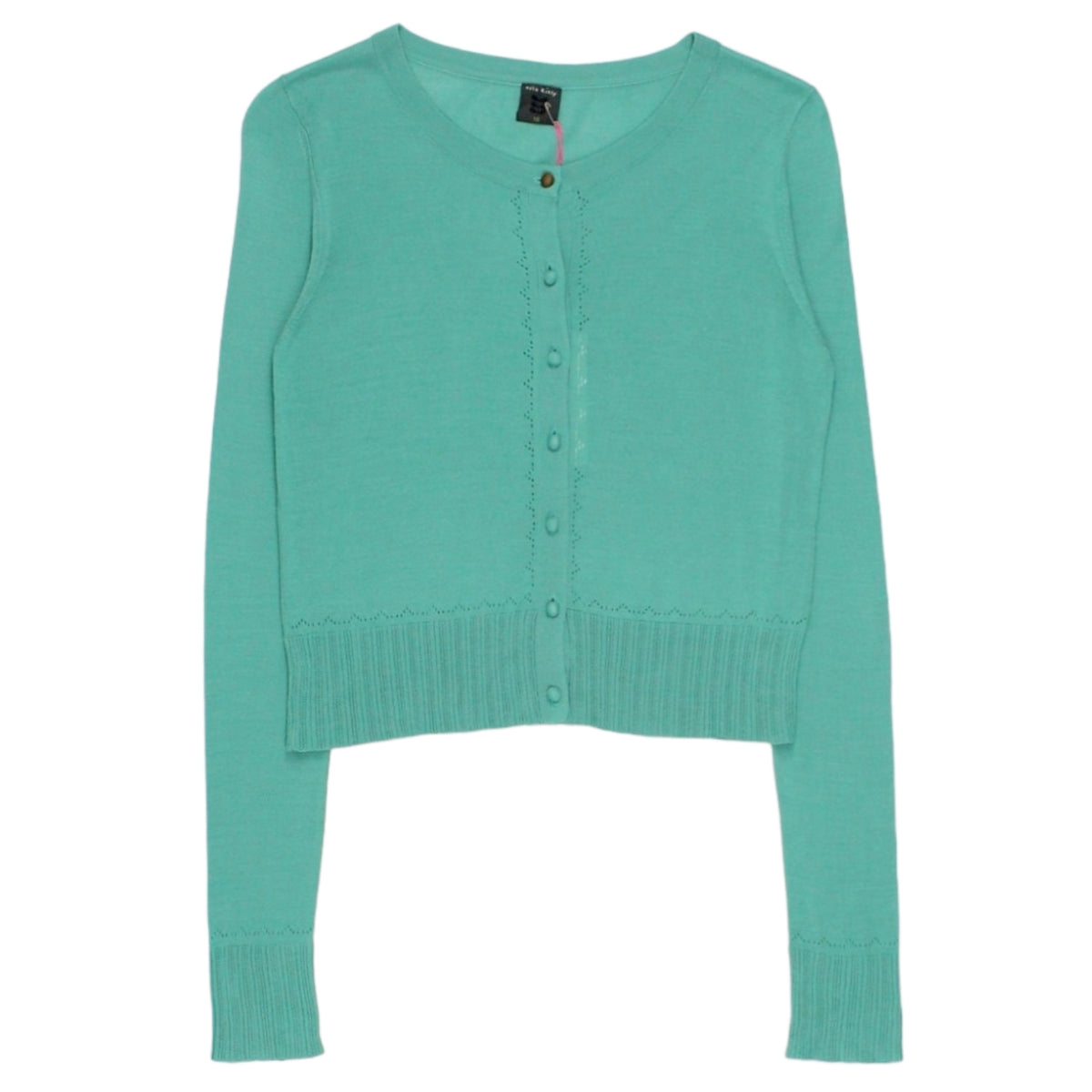 Orla Kiely Turquoise Pointelle Cardigan