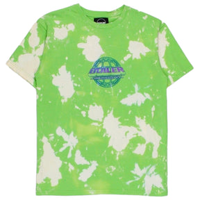 Boiler Room Lime Globe Logo Bleached Tie-dye T-Shirt