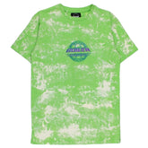 Boiler Room Lime Globe Logo Bleached Tie-dye T-Shirt