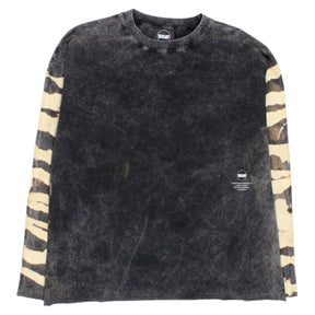 Boiler Room Black Fade Wash Logo Bleached Tie-dye T-Shirt