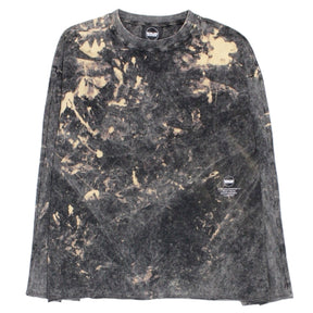 Boiler Room Black Fade Wash Logo Bleached Tie-dye T-Shirt