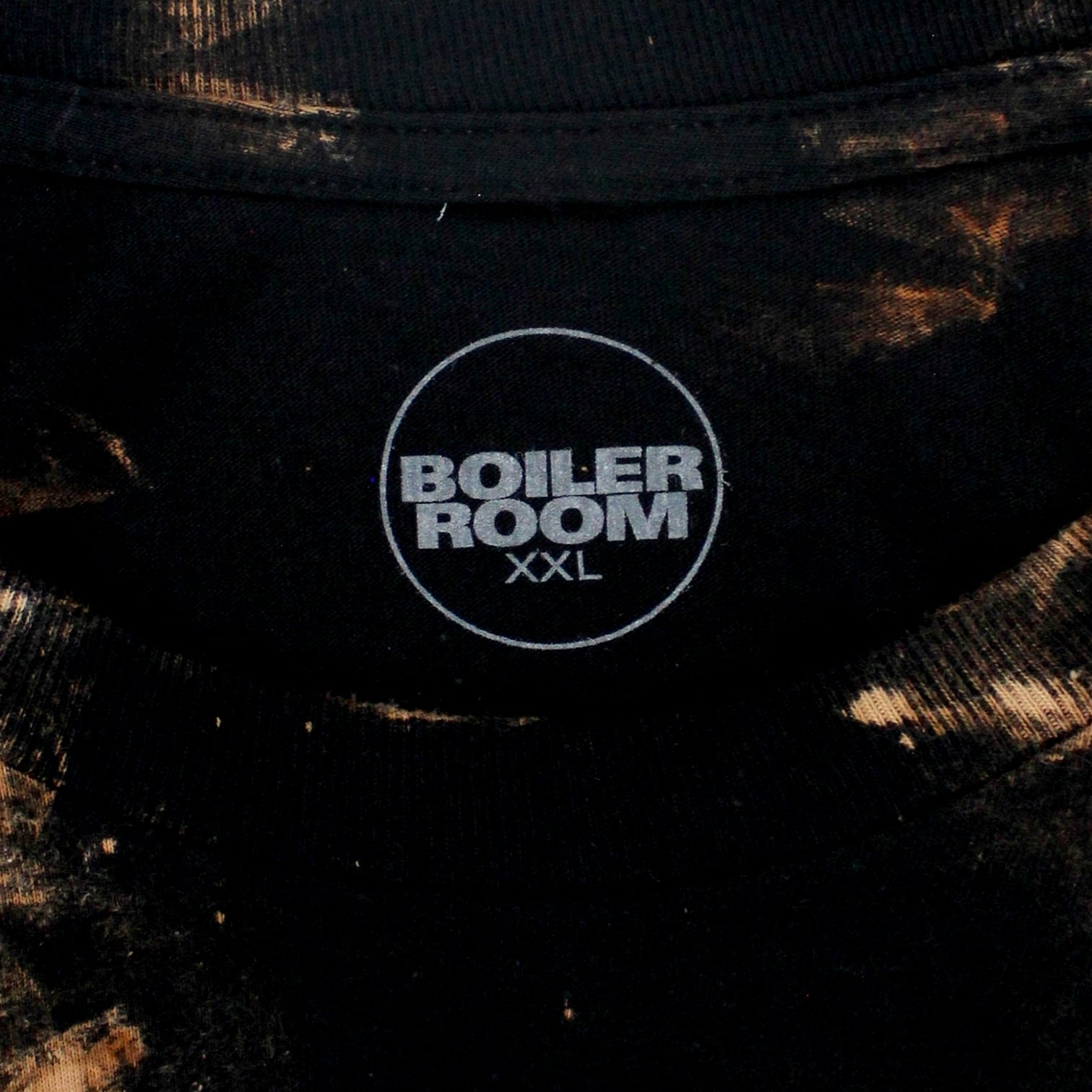 Boiler Room Black 'More Time' Bleached Tie-dye T-Shirt