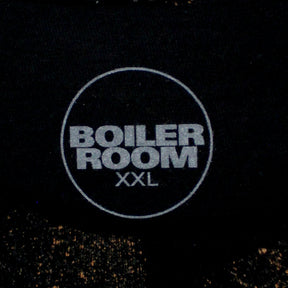 Boiler Room Black 'Foundation FM' Bleached Tie-dye T-Shirt