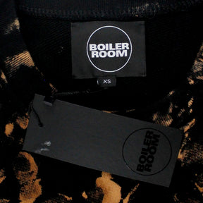 Boiler Room Black Globe Logo Bleached Tie-dye Sweatshirt
