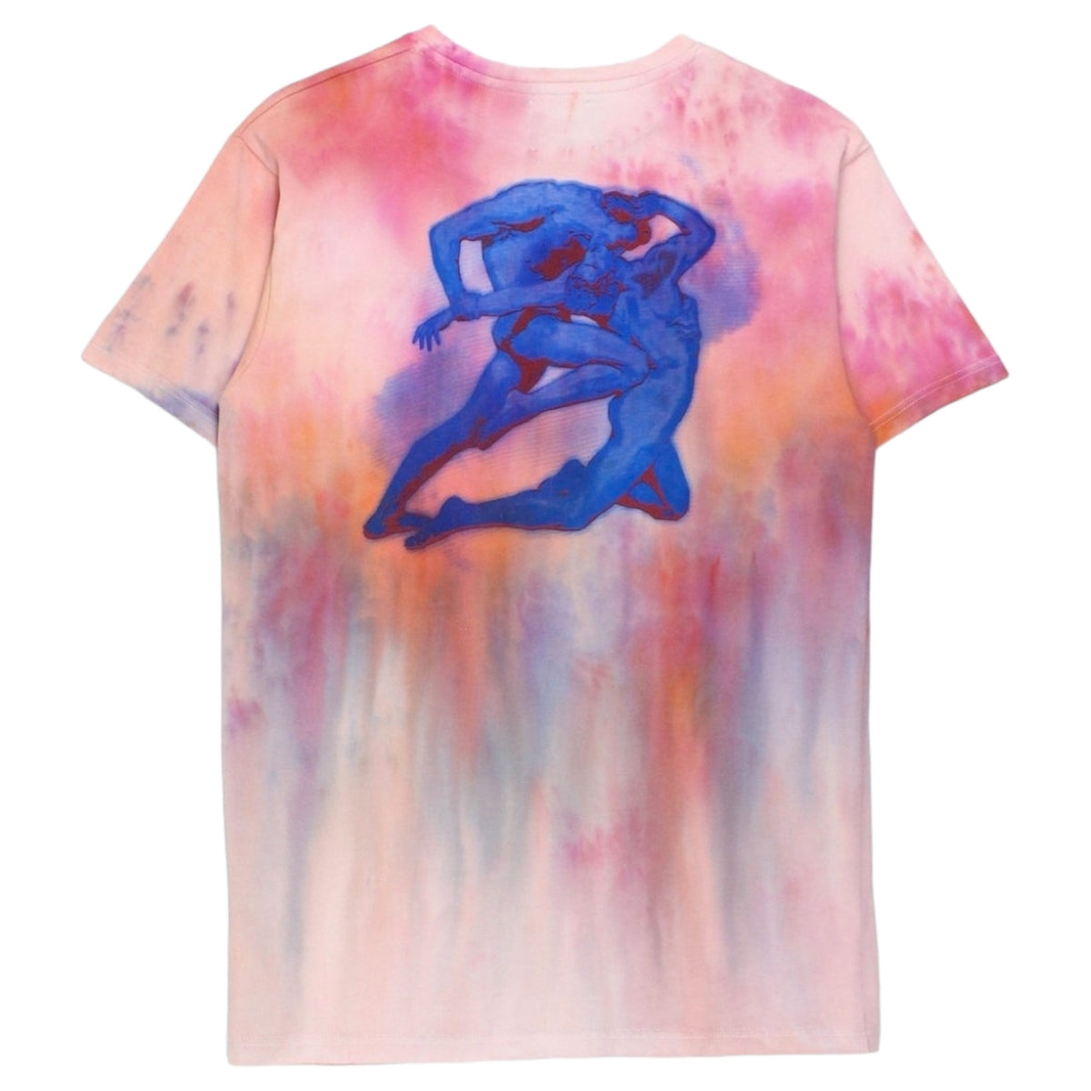 Boiler Room Size XS Tie Dye Statue Lover Motif T-Shirt
