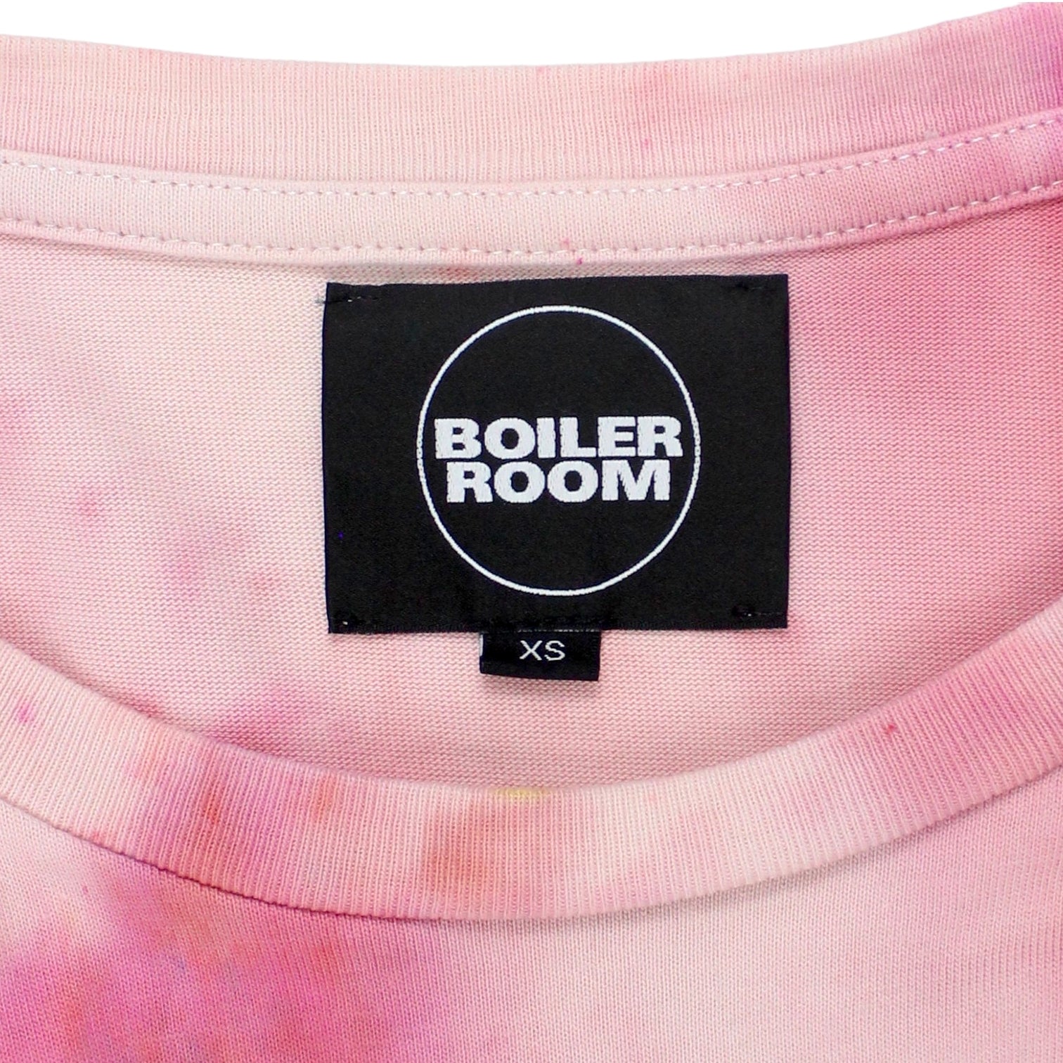 Boiler Room Size XS Tie Dye Statue Lover Motif T-Shirt