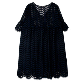 NRBY Blue Broderie Anglais Dress - Sample