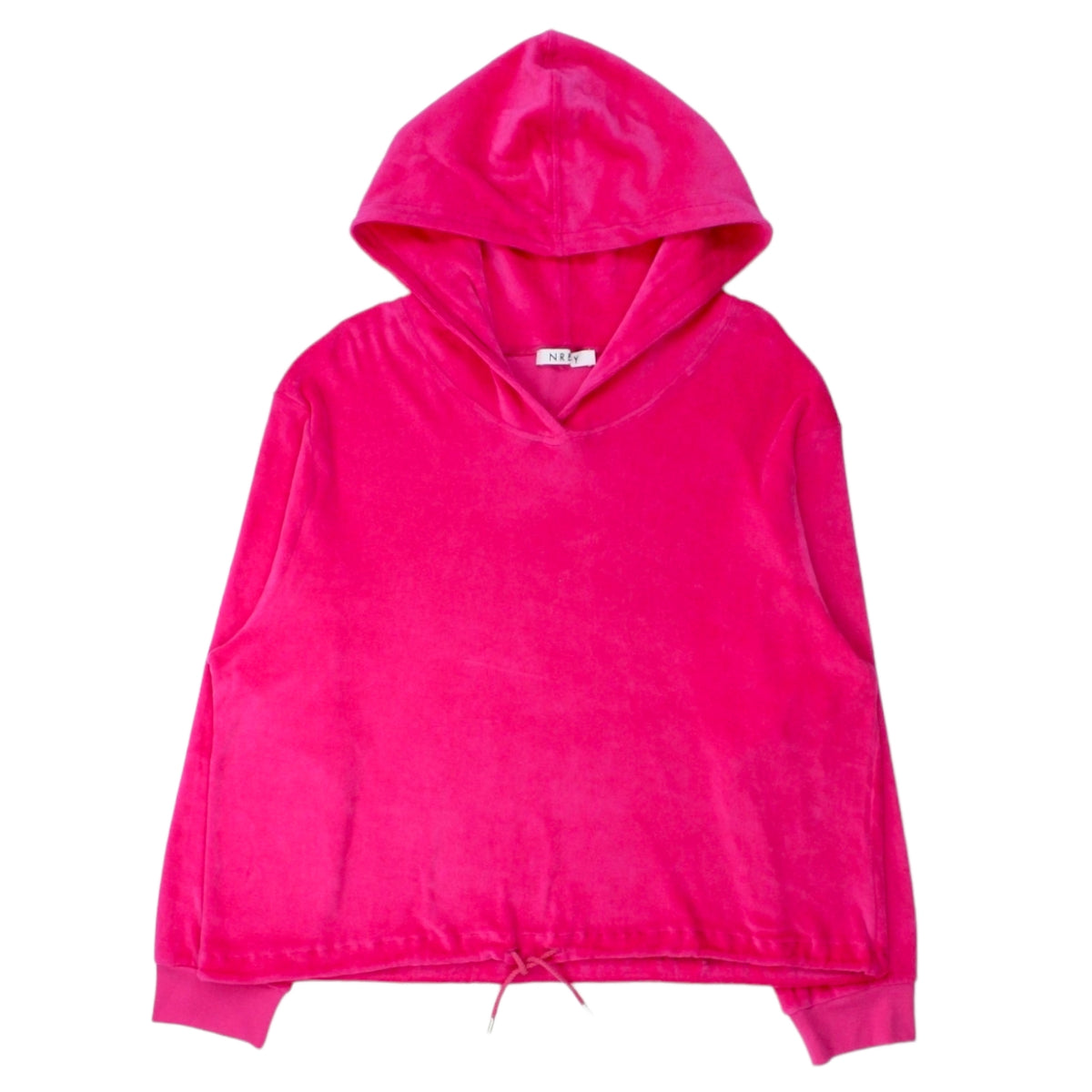 NRBY Fuchsia Pink Velour Hoodie - Sample