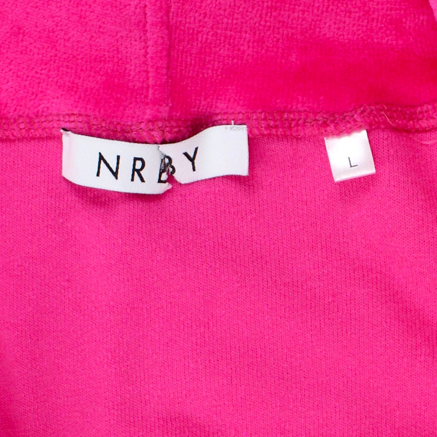 NRBY Fuchsia Pink Velour Hoodie - Sample