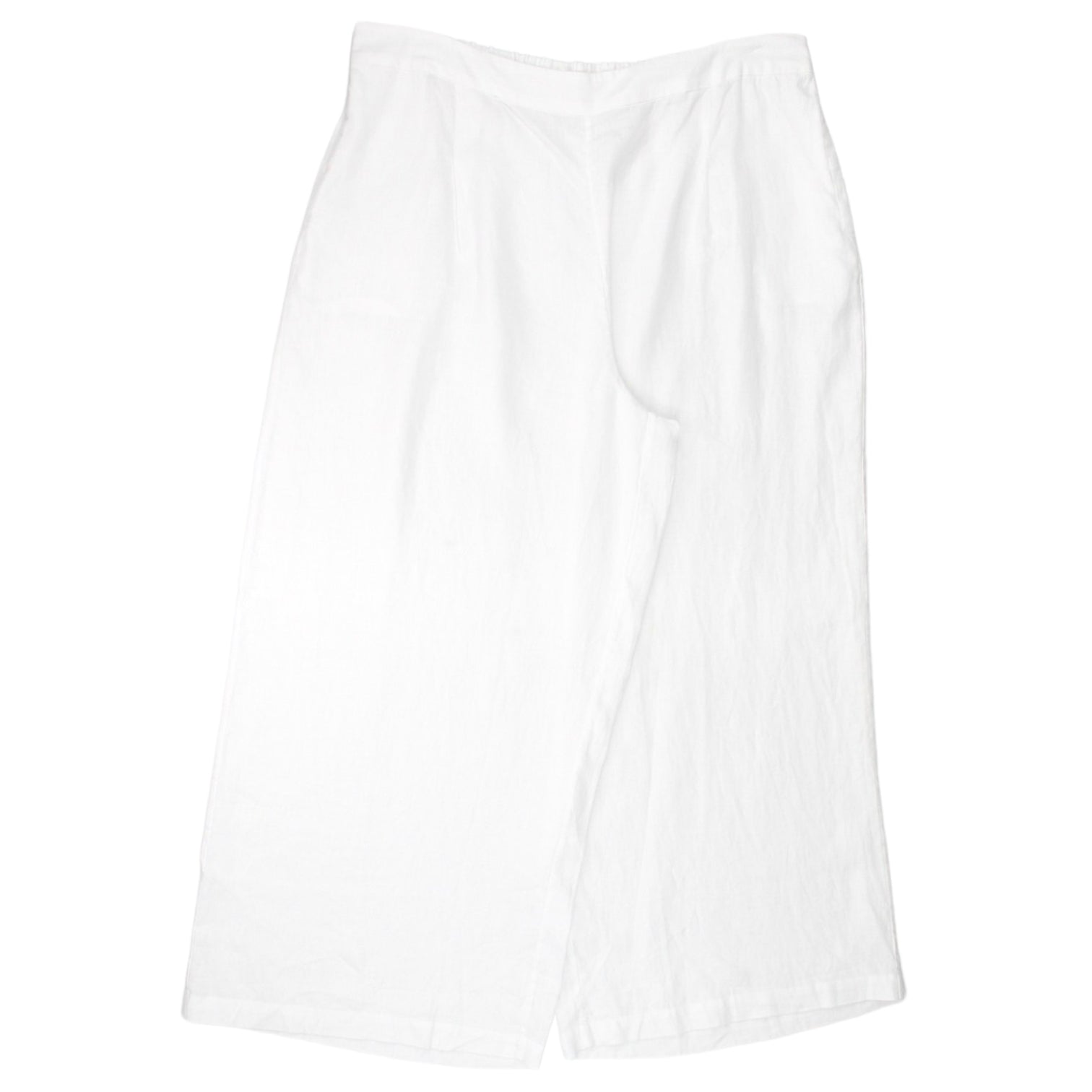 NRBY White Linen Wide Trousers - Sample