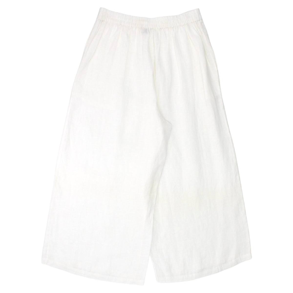 NRBY White Linen Cropped Trousers - Sample