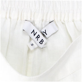 NRBY White Linen Cropped Trousers - Sample