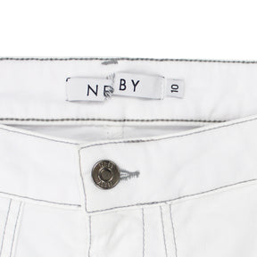 NRBY White Wide Cropped Jeans - Sample