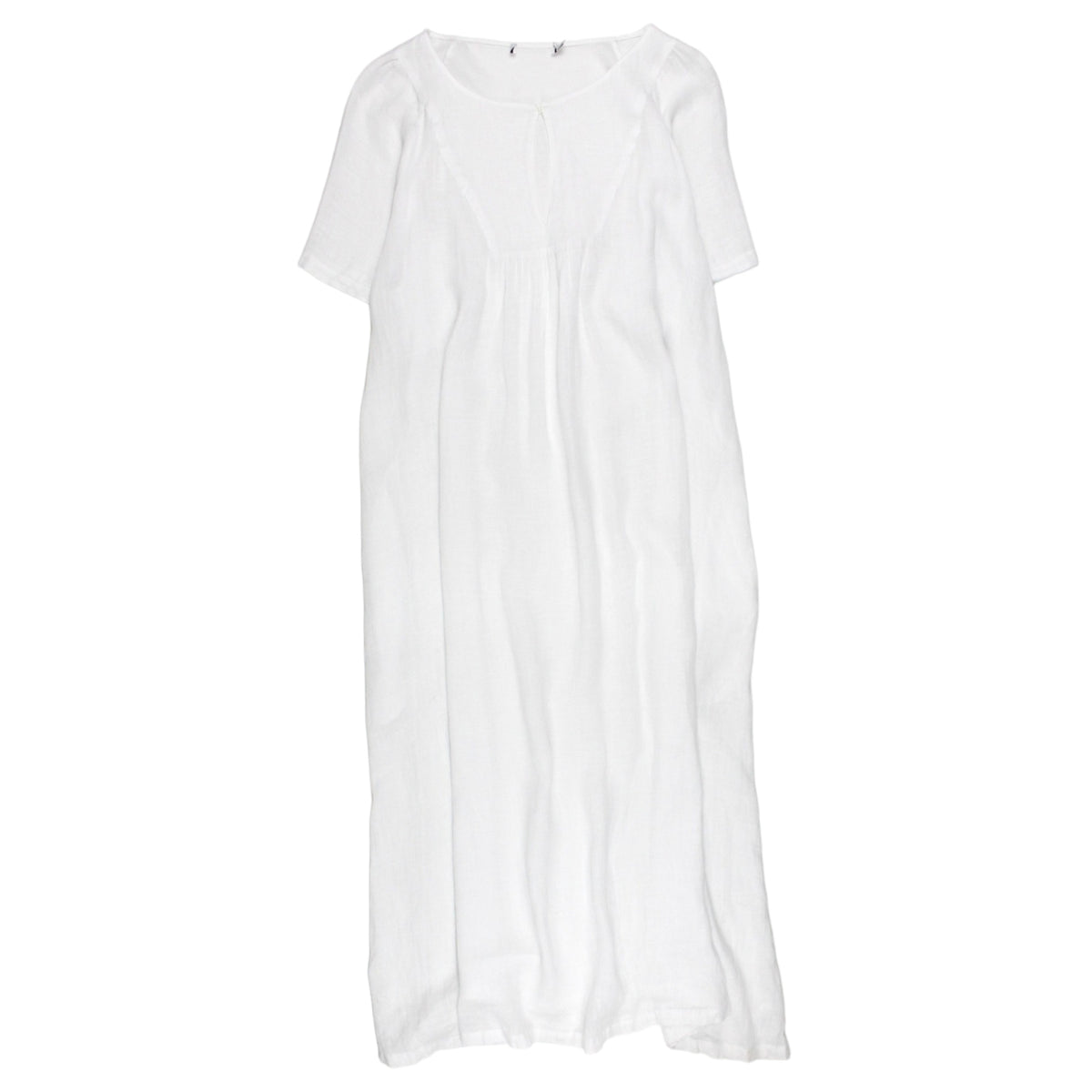 NRBY White Loose Weave Linen Maxi Dress - Sample