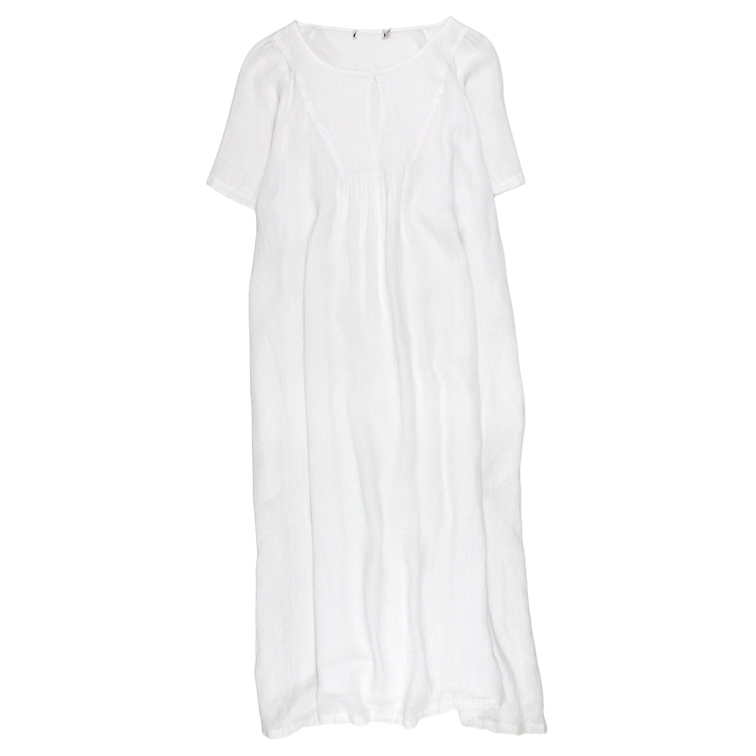 NRBY White Loose Weave Linen Maxi Dress - Sample