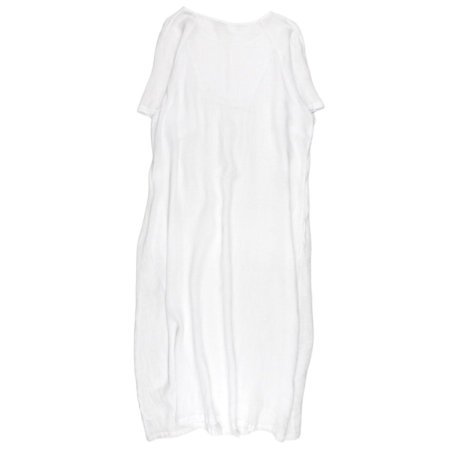 NRBY White Loose Weave Linen Maxi Dress - Sample