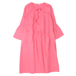 NRBY Coral Linen Midi Dress - Sample