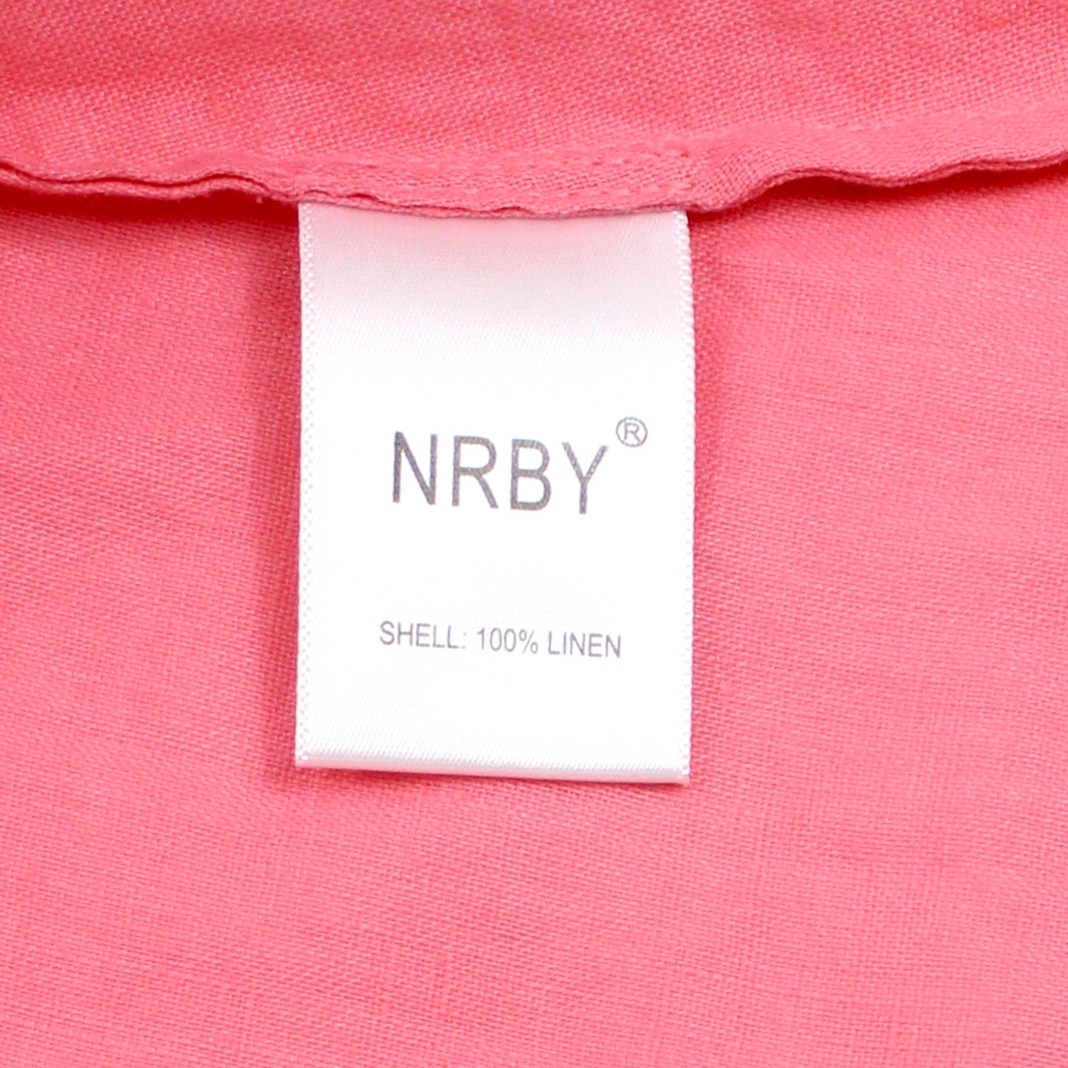 NRBY Coral Linen Midi Dress - Sample