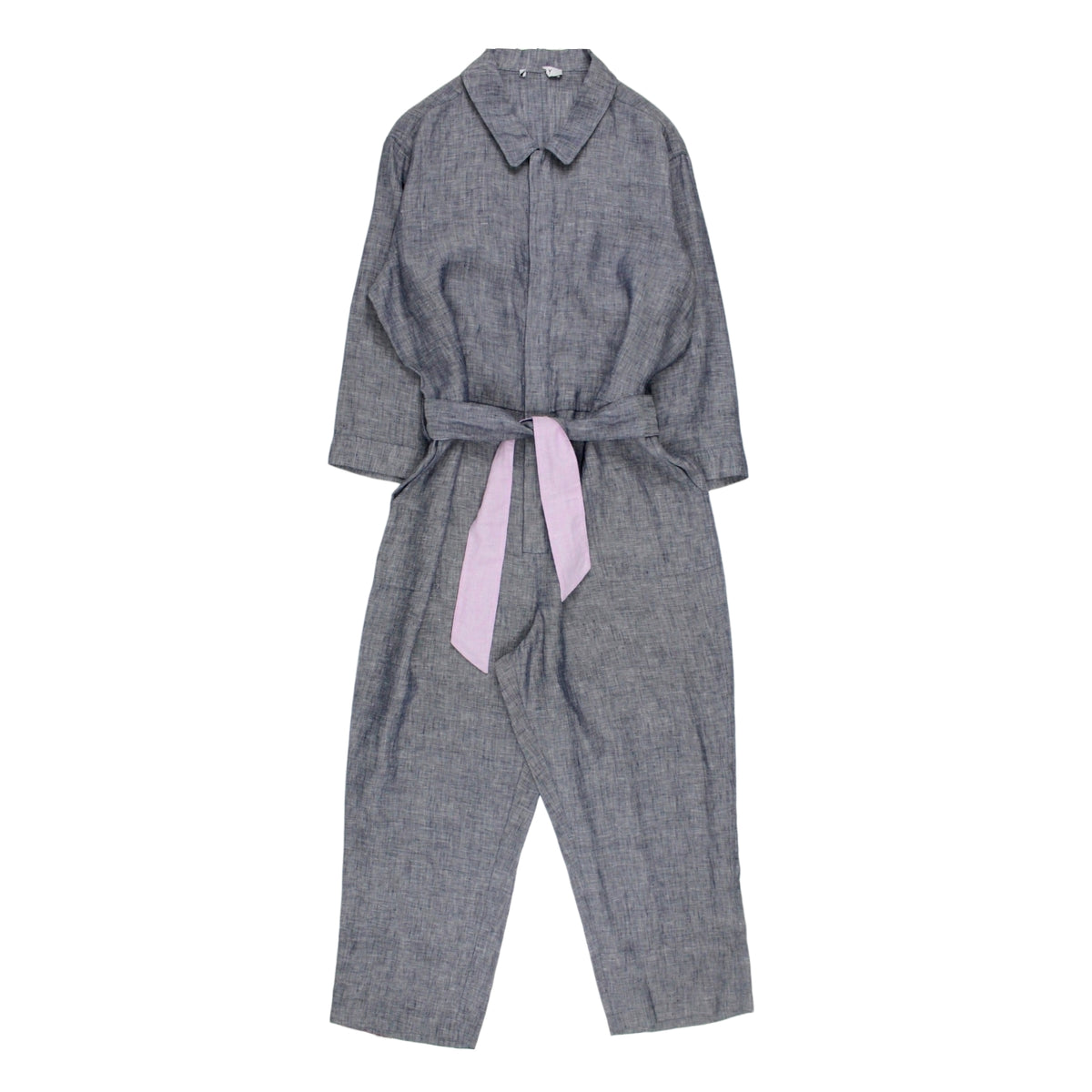 NRBY Navy Chambray Linen Jumpsuit - Sample