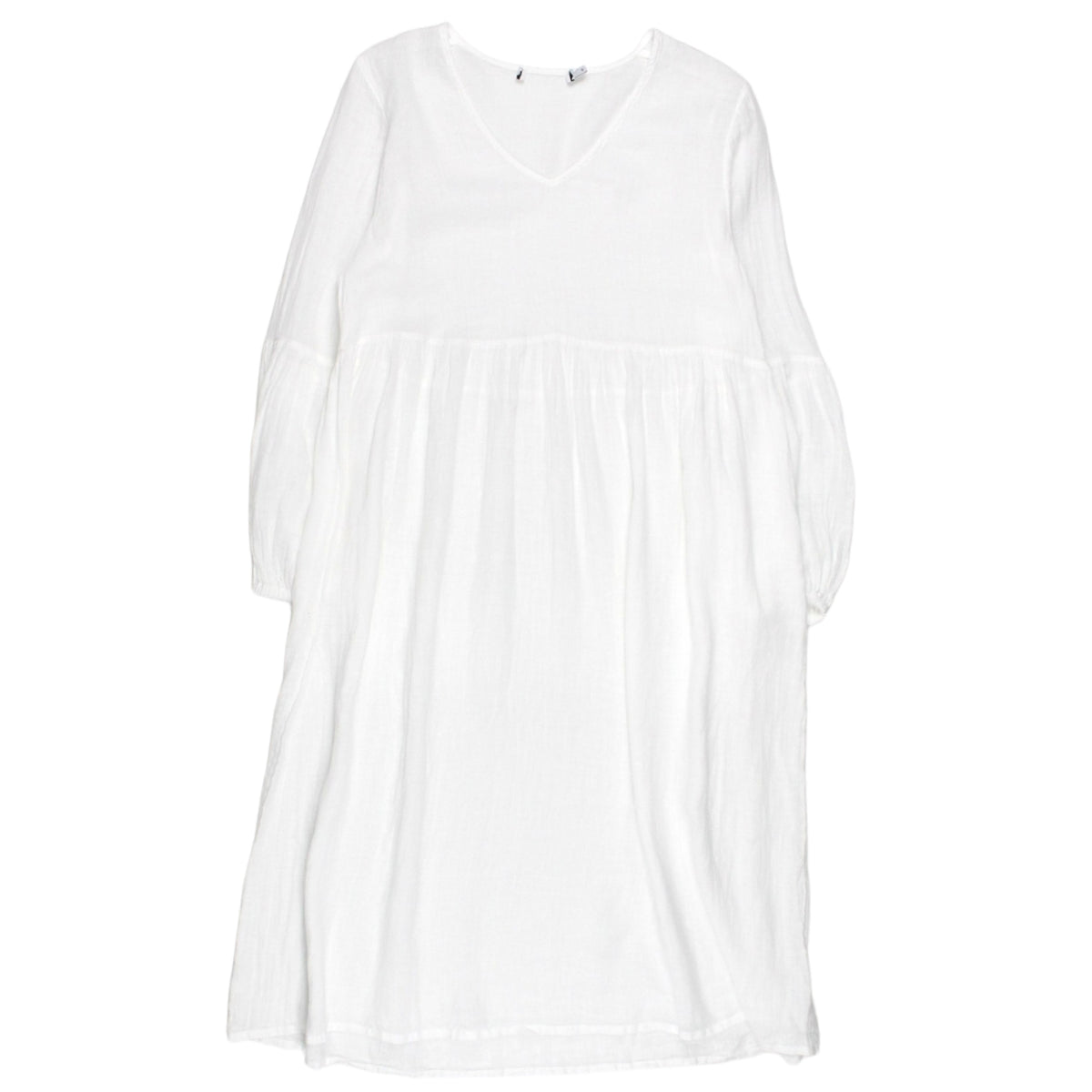 NRBY White Linen Midaxi Dress - Sample
