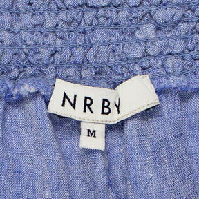 NRBY Blue Linen Cargo Pants - Sample