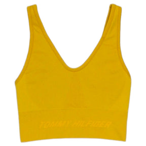 Yellow tommy hilfiger store sports bra