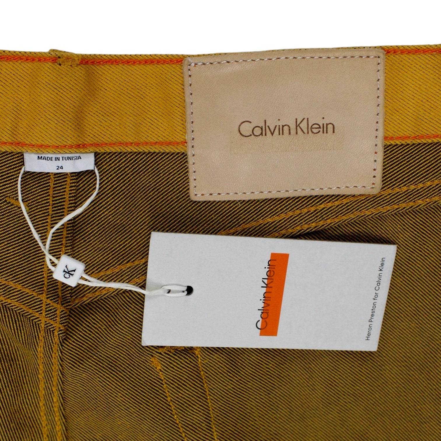 Heron Preston for Calvin Klein Yellow 90's Fit Jeans