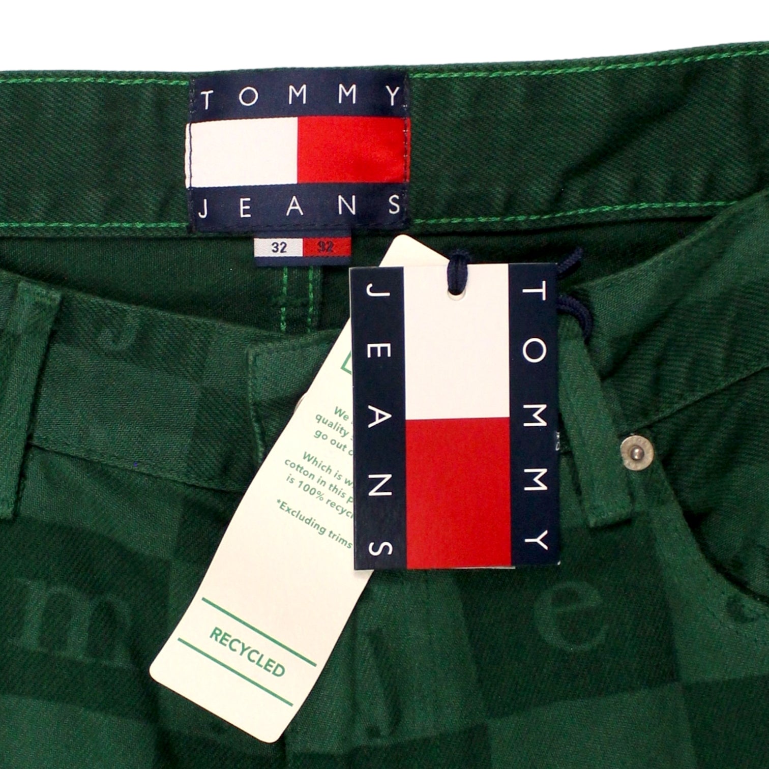 Tommy Green Monogram Slim Fit Pants