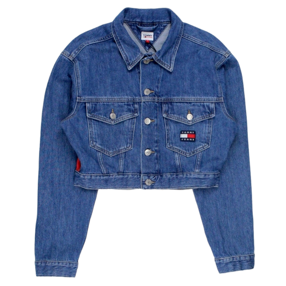 Tommy Jeans Denim Flag Cropped Jacket