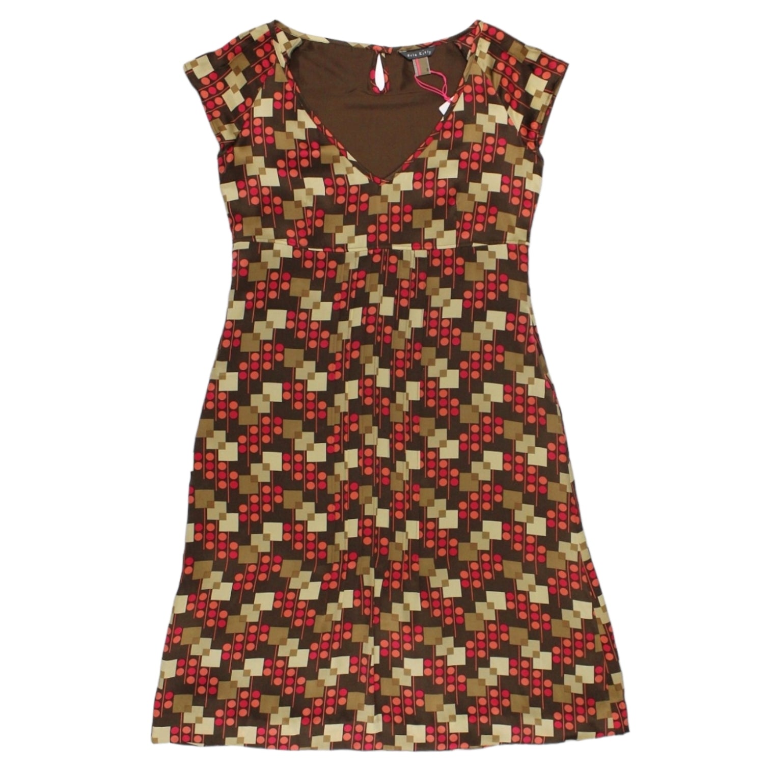 Orla Kiely Pink/Brown Dot Square Tea Dress