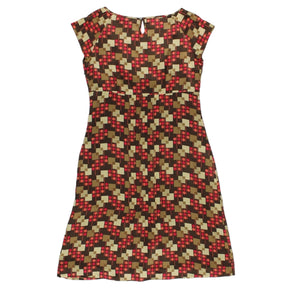 Orla Kiely Pink/Brown Dot Square Tea Dress