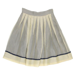 Orla Kiely Cream Net Pleated Skirt